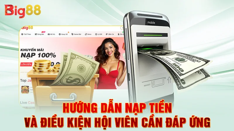 Hướng dẫn nạp tiền và điều kiện hội viên cần đáp ứng